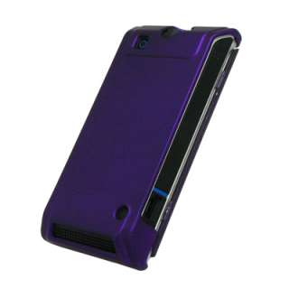 for Motorola Devour Case Cover Hard Rubberized Purple+Tool 