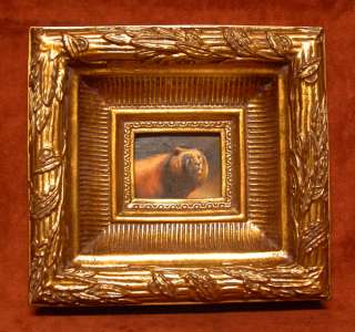 Big bear, Miniature Framed Painting, YONS75  