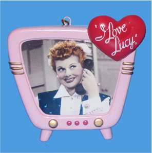   ADLER PINK I Love Lucy on phone TV Ornament television sitcom  