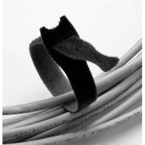  Rip Tie Lite Cable Wrap, Black Velcro, 1/2 X 8, 10/Pk 