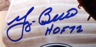 Rare Yogi Berra Signed New York Yankees Panoramic HOF 72 Inscription 