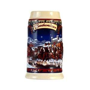  Budweiser Clydesdales Holiday Stein Old Towne Holiday 2003 