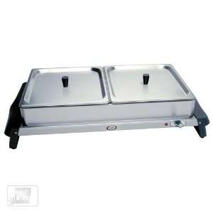  Cadco WTBS 2 9 Qt Stainless Steel Rectangular Double 