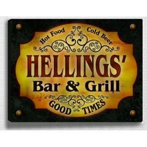  Hellingss Bar & Grill 14 x 11 Collectible Stretched 