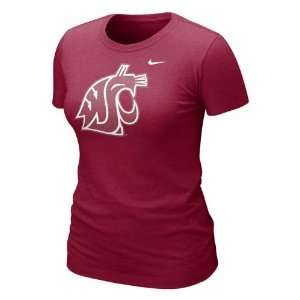 Womens Crimson Blended Wsu Cougars Tee 