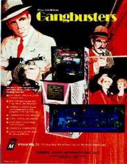 Gangbusters 1974 Midway Arcade Rifle Flyer Mint  