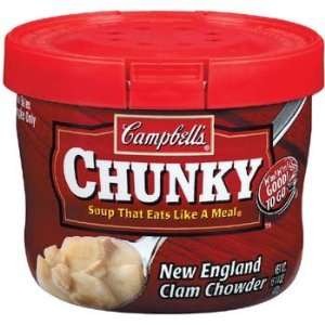 Campbells Chunky Microwavable New England Clam Chowder 15.25 oz 
