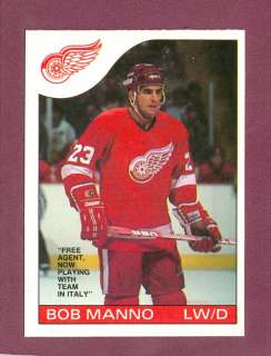 134 BOB MANNO 1985 86 OPC 85 86 O PEE CHEE DETROIT RED WINGS  