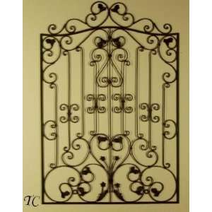  Old World Wrought Iron Grill Garden Gate Design Wall 