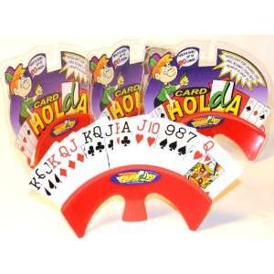  Playing Card Holder _ Set of 4 _ RED Toys & Games