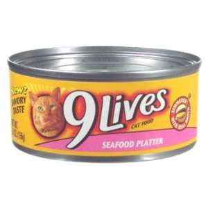  9 Lives Ground Seafood Platter Canned Cat Food Pet 