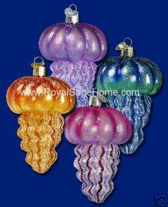 Jellyfish Blown Glass Christmas Ornament (1 of 4)  