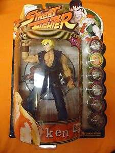   1999 Street Fighter Ken Round 1 Player 2 Action Figure MOSC  
