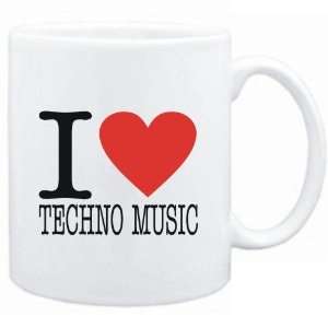 Mug White  I LOVE Techno Music  Music