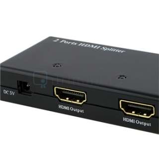 HDMI amplifier splitter 1x2+ HDMI 3ft Cable 1080p  