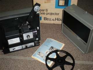VINTAGE BELL & HOWELL MOVIE FILM PROJECTOR MODEL 467 8MM DUAL 8 MANUAL 
