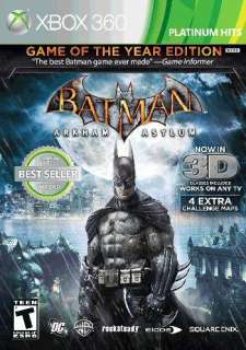 Batman Arkham Asylum Game of the Year+ 2 Pair 3D Glasses XBOX 360 NEW 