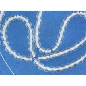 CRYSTAL CLEAR OPALITE 4MM ROUND GEMSTONE BEADS 16 