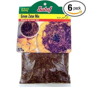 Sadaf Zaatar Green, 6 Ounce (Pack of 6)  Grocery & Gourmet 