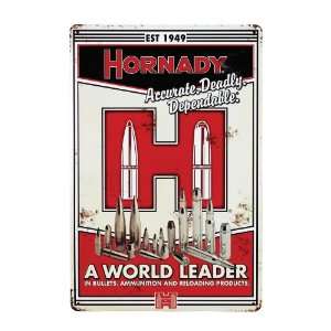  Hornady Vintage Tin Sign