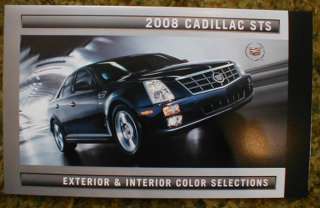 2008 Cadillac STS color chip chart Brochure 08  