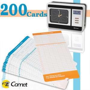 200X TIME CLOCK CARDS FOR EMPLOYEE PAYROLL RECORDER  