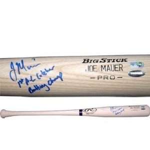 Joe Mauer Autographed Bat   09 MVP Big Stick IRONCLAD   Autographed 