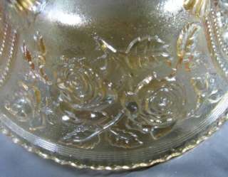 Imperial Glass Luster Rose with Drape Footed Bowl #2  