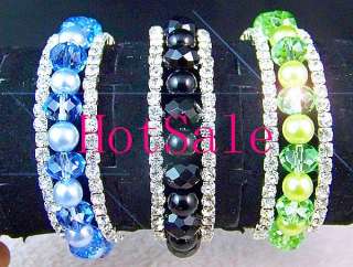 wholesale 12pcs stretchy Crystal Rhinestone bracelets  