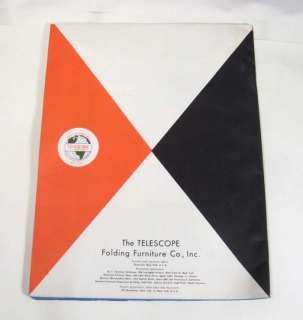 Original 1956 TELESCOPE FOLDING FURNITURE Co Catalog  