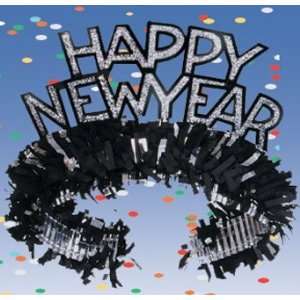   Party By Beistle Company Black & Silver Happy New Year Regal Tiara