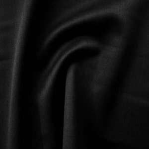  Wool Sateen Gabardine Fabric Black