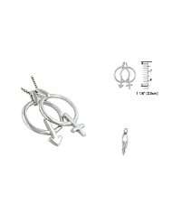 Sterling Silver Male and Female Shareable Love Pendant