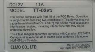 ELMO TT 02RX Document Camera USB/VGA/RCA Compatible  