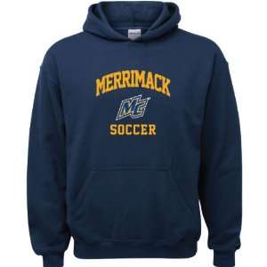  Merrimack Warriors Navy Youth Soccer Arch Hooded 