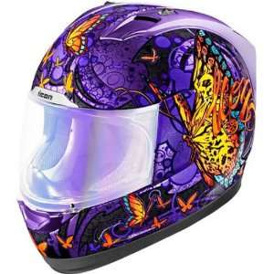 Icon Chrysalis Womens Alliance Sports Bike Motorcycle Helmet   Purple 