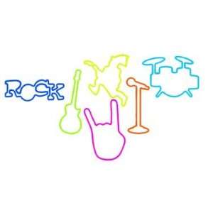  Wild Bands Rock and Roll Shaped Rubber Bands Toys & Games
