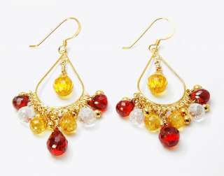 The earrings fall 2 & 1/4 long including the 20K Gold filled French 
