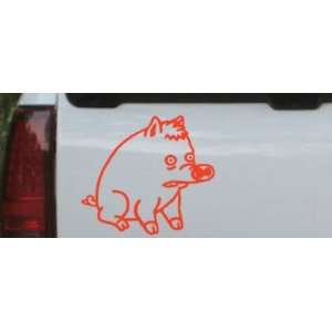 Spider Pig Cartoons Car Window Wall Laptop Decal Sticker    Red 8in X 