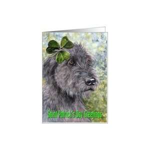 Irish Wolfhound Painting St. Patricks Card Health 