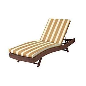  Sun Lounger Cushion 76x23 1/2x3   Khaki Awning Stripe 