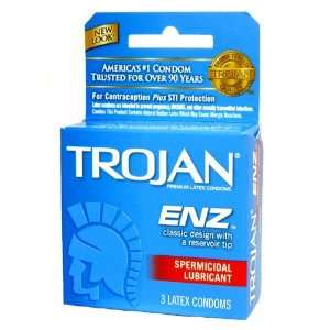  Trojan 3s Dark Blue w/SpermicideCondoms (Pack of 6 