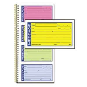 Adams SC1153RB   Wirebound Telephone Message Book, Two Part Carbonless 