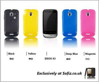 Huawei IDEOS X3 U8510 TPU Dual Toned Flexi jelly case in 8 Colors 