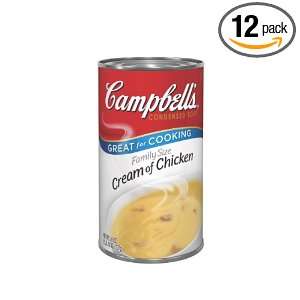 Campbells Red & White Family Size Cream Of Chicken, 26 Ounce Cans 
