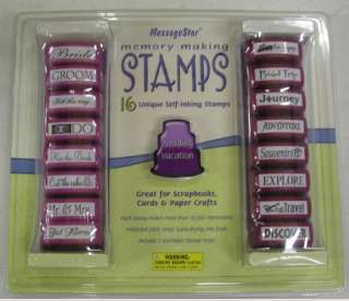 New Message Star Memory Scrapbooking Stamps 16 Self Ink  