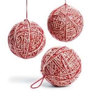   Holiday Magic Ball of Yarn Ornaments   Grandin Road