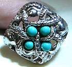 50%OFF Vintage 925 Sterling SP Faux Turquoise Ring Size
