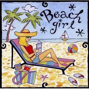 Jennifer Brinley Beach Girl II 10x10 Poster Print 