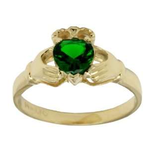    Ladies 14k Yellow Gold Irish Claddagh Ring Band (Size 5.5) Jewelry